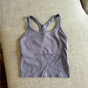Lululemon Ebb to Street Cropped Tank Top, oasis blue